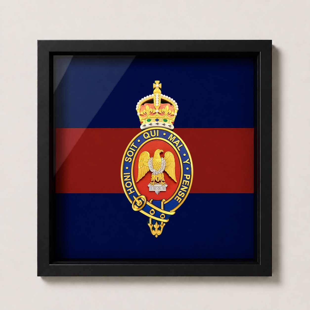 Blues and Royals Cypher Cap Badge Display Frame – King's Crown | Officially Licensed