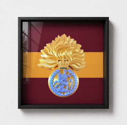 Royal Regiment of Fusiliers Grenade Display Frame Queen's Crown | Officially Licensed