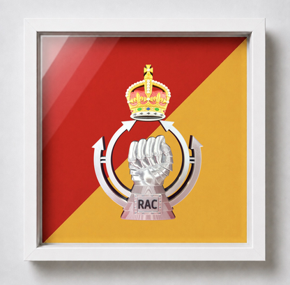 Royal Armoured Corps King's Crown Cap Badge Display Frame | Official MOD-Licensed Gift