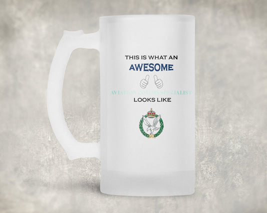 Army Air Corps KC - Aviation Comms Specialist - Awesome Frosted Stein