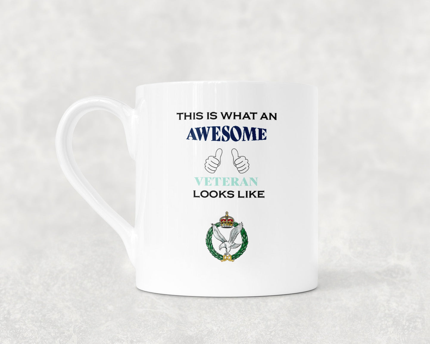 Army Air Corps KC - Veteran - Bone China Mug