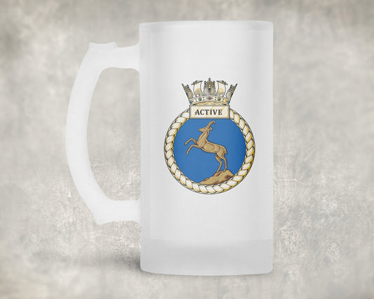 HMS Active - Frosted Stein/Tankard/Beer Mug - Frosted Stein/Tankard/Beer Mug