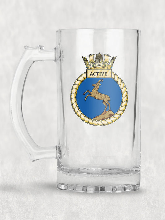 HMS Active - Tankard/Beer Mug/Stein