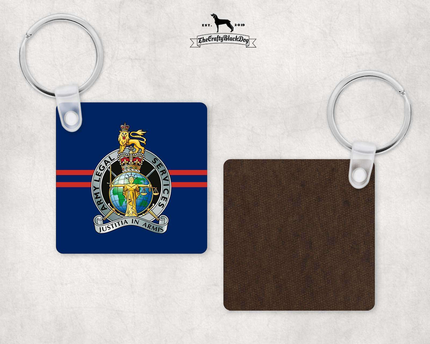 Army Legal Services - Square Key Ring