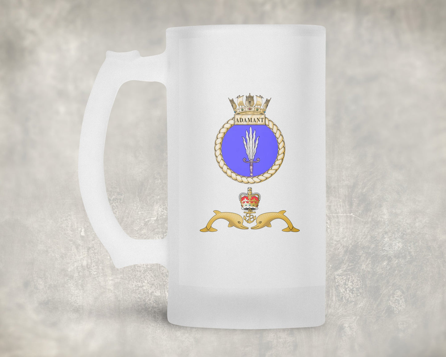 HMS Adamant - Frosted Stein/Tankard/Beer Mug - Frosted Stein/Tankard/Beer Mug