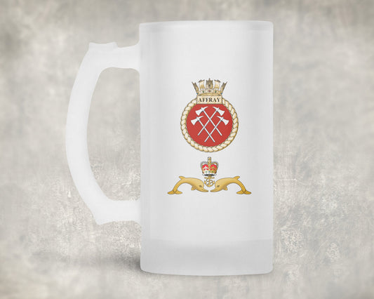 HMS Affray - Frosted Stein/Tankard/Beer Mug - Frosted Stein/Tankard/Beer Mug