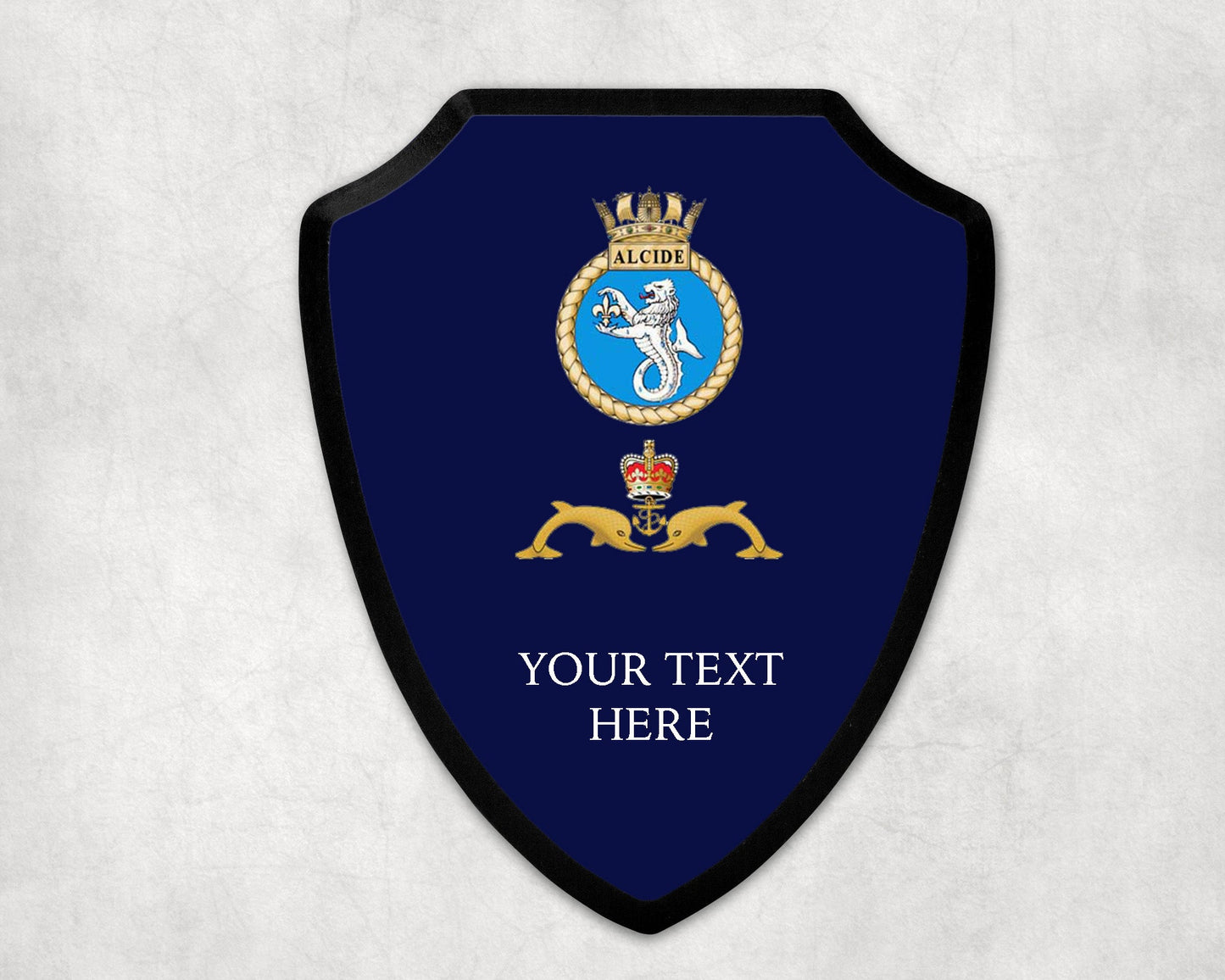 HMS Alcide - Royal Navy Printed Wall Shield