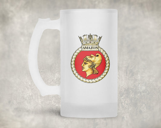 HMS Amazon - Frosted Stein/Tankard/Beer Mug - Frosted Stein/Tankard/Beer Mug