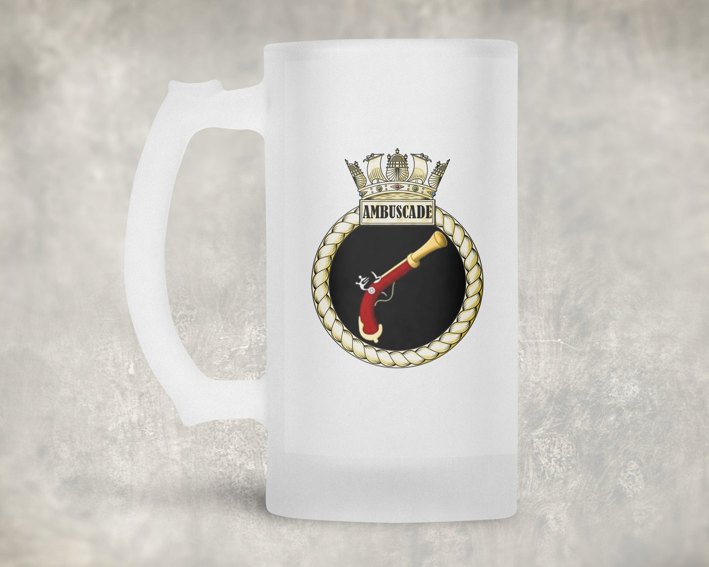HMS Ambuscade - Frosted Stein/Tankard/Beer Mug - Frosted Stein/Tankard/Beer Mug