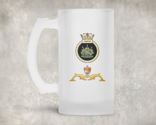 HMS Ambush - Frosted Stein/Tankard/Beer Mug - Frosted Stein/Tankard/Beer Mug