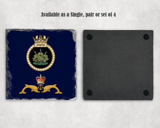 HMS Ambush - Slate Coaster