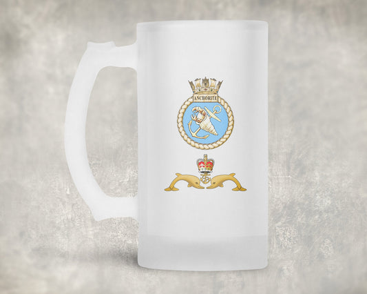HMS Anchorite - Frosted Stein/Tankard/Beer Mug - Frosted Stein/Tankard/Beer Mug