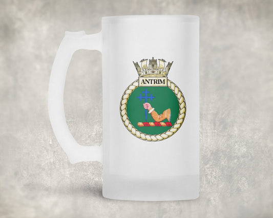 HMS Antrim - Frosted Stein/Tankard/Beer Mug - Frosted Stein/Tankard/Beer Mug