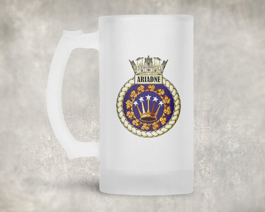 HMS Ariadne - Frosted Stein/Tankard/Beer Mug - Frosted Stein/Tankard/Beer Mug