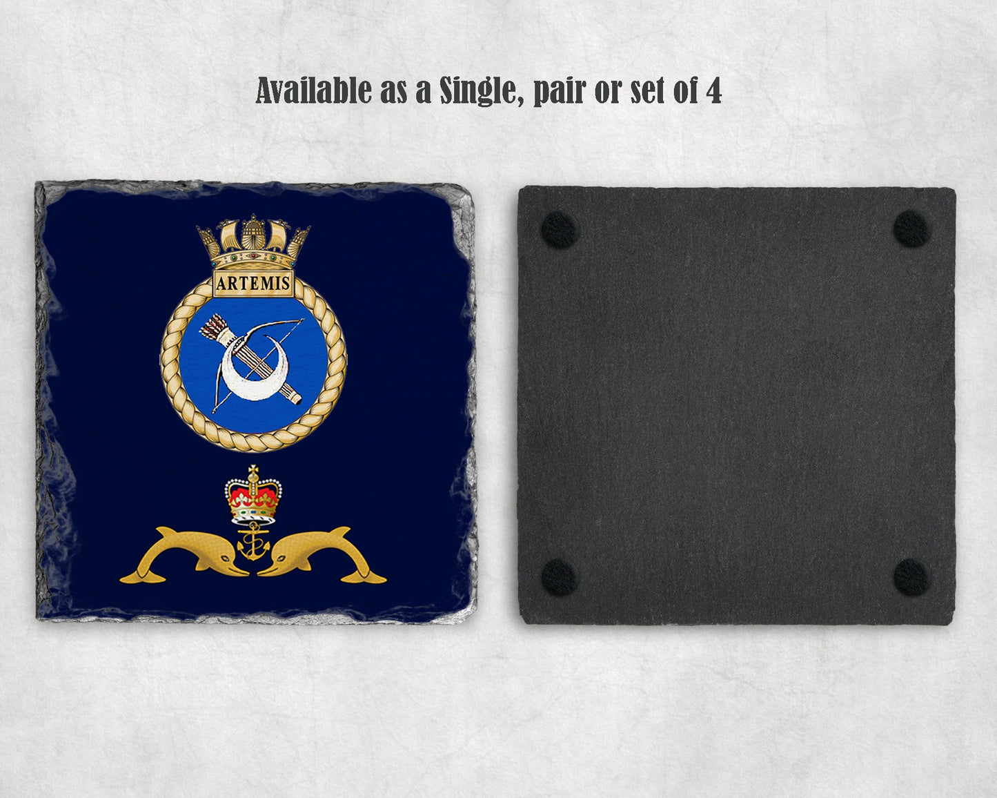 HMS Artemis - Slate Coaster