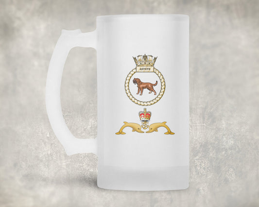 HMS Astute - Frosted Stein/Tankard/Beer Mug - Frosted Stein/Tankard/Beer Mug
