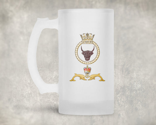 HMS Aurochs - Frosted Stein/Tankard/Beer Mug - Frosted Stein/Tankard/Beer Mug