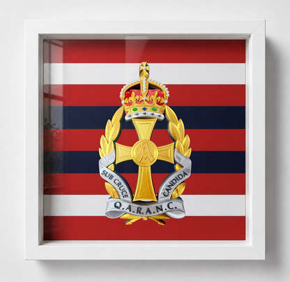 Queen Alexandra's Royal Army Nursing Corps King's Crown Cap Badge Display Frame | Officially Licensed