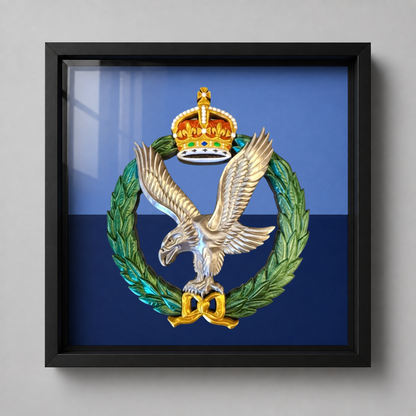 Army Air Corps Cap Badge Display Frame – Military Colours King's Crown | Officially Licensed