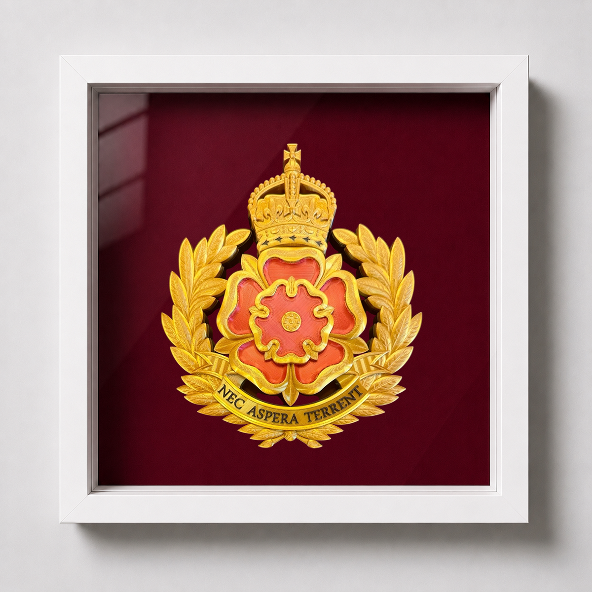 Duke of Lancaster's Regiment Cap Badge Display Frame – King's Crown | Officially Licensed