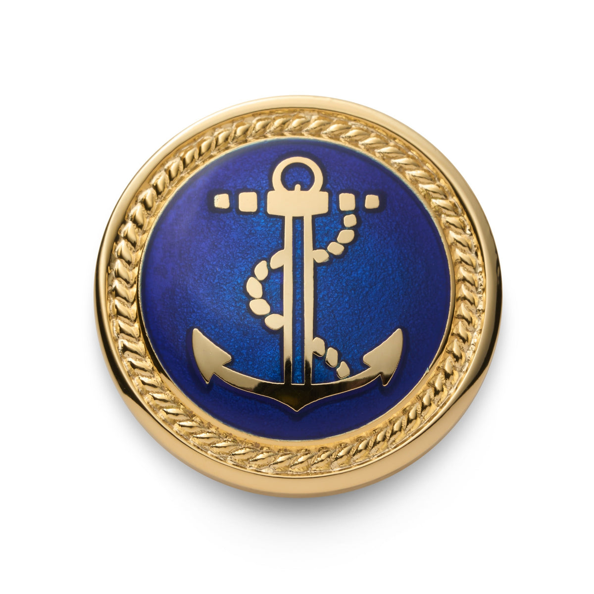 Anchor Blazer Button Set In Gold And Royal Blue
