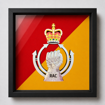 Royal Armoured Corps Queen's Crown Cap Badge Display Frame | Official MOD-Licensed Gift