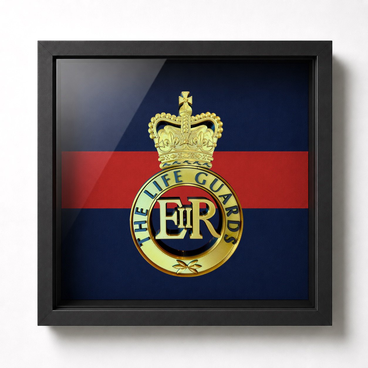 Life Guards Cap Badge Display Frame – Queen's Crown | Officially Licensed