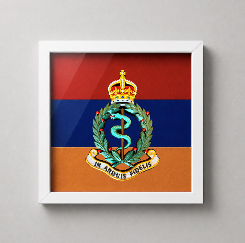 Royal Army Medical Corps King's Crown Cap Badge Display Frame | Officially Licensed