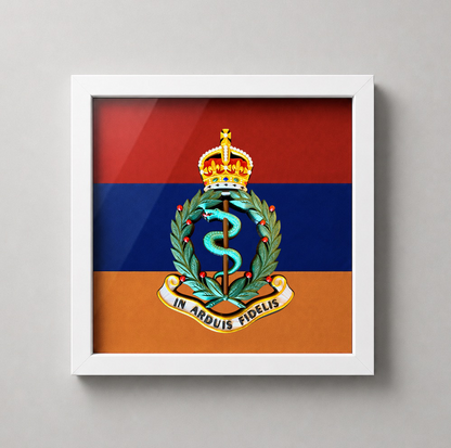 Royal Army Medical Corps King's Crown Cap Badge Display Frame | Officially Licensed