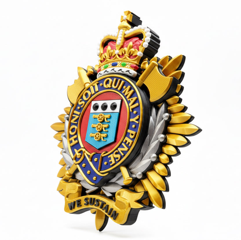 Royal Logistics Corps Queen's Crown Cap Badge