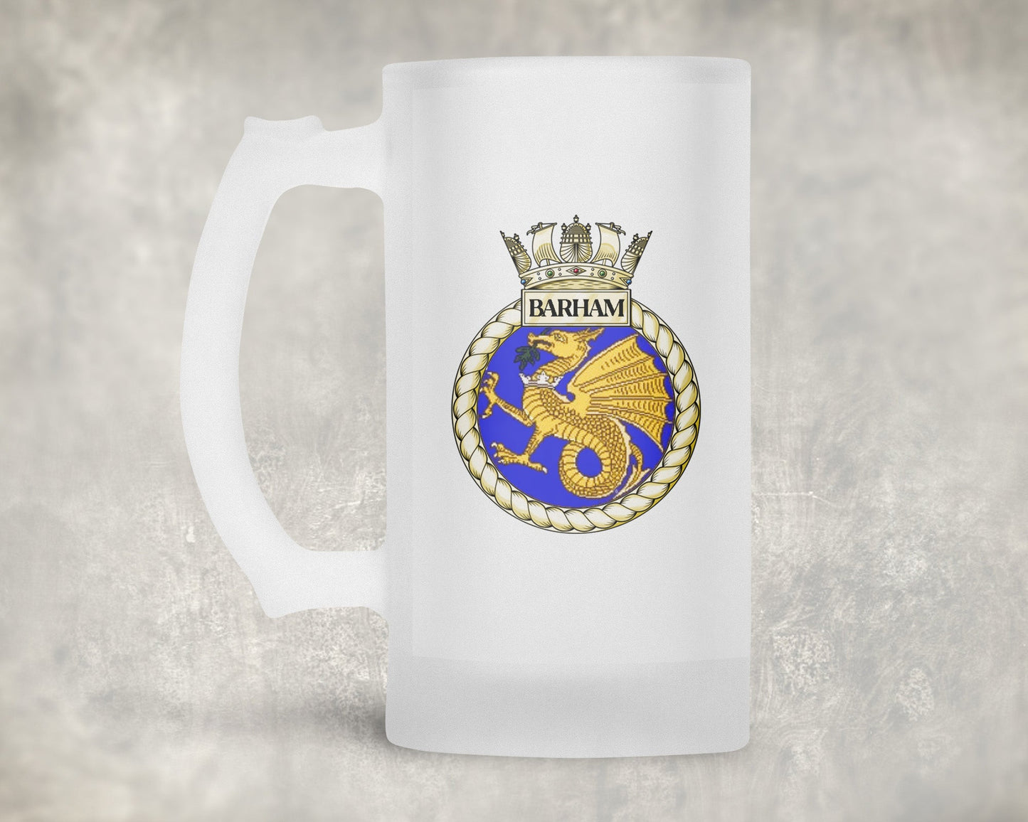HMS Barham - Frosted Stein/Tankard/Beer Mug - Frosted Stein/Tankard/Beer Mug