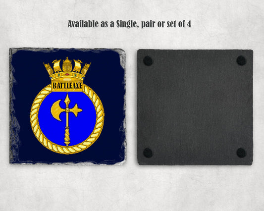 HMS Battleaxe - Slate Coaster