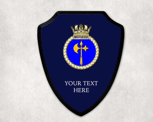 HMS Battleaxe - Royal Navy Printed Wall Shield