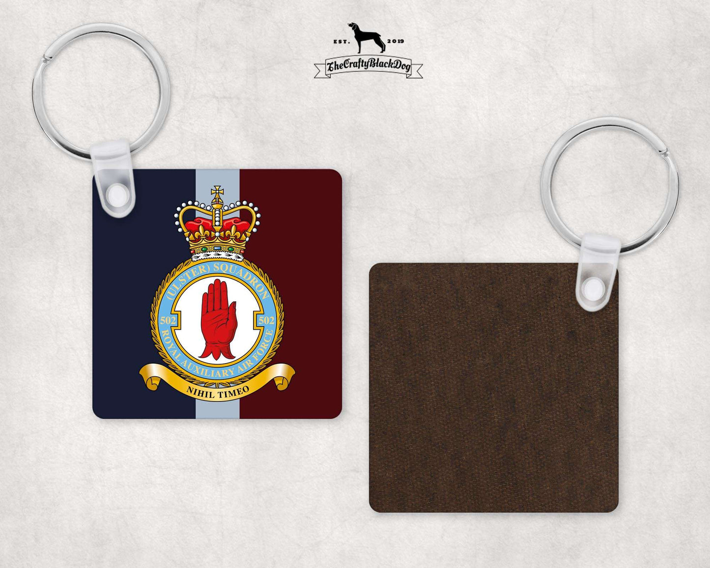 502 (Ulster) Sqn - Square Key Ring
