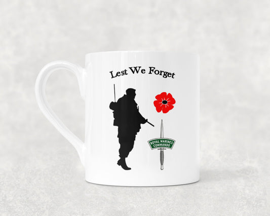 Lest We Forget - Royal Marines - Bone China Mug