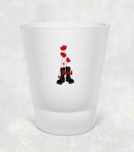 Boots and Poppies - Shot Glass
