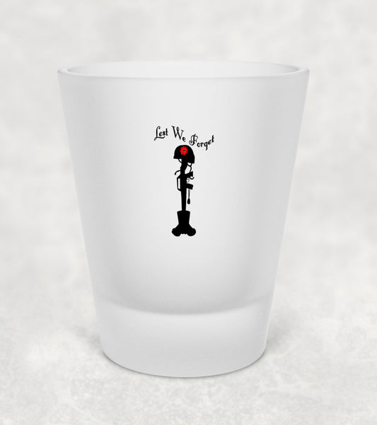 Lest We Forget - Boots and Helmet - Shot Glass