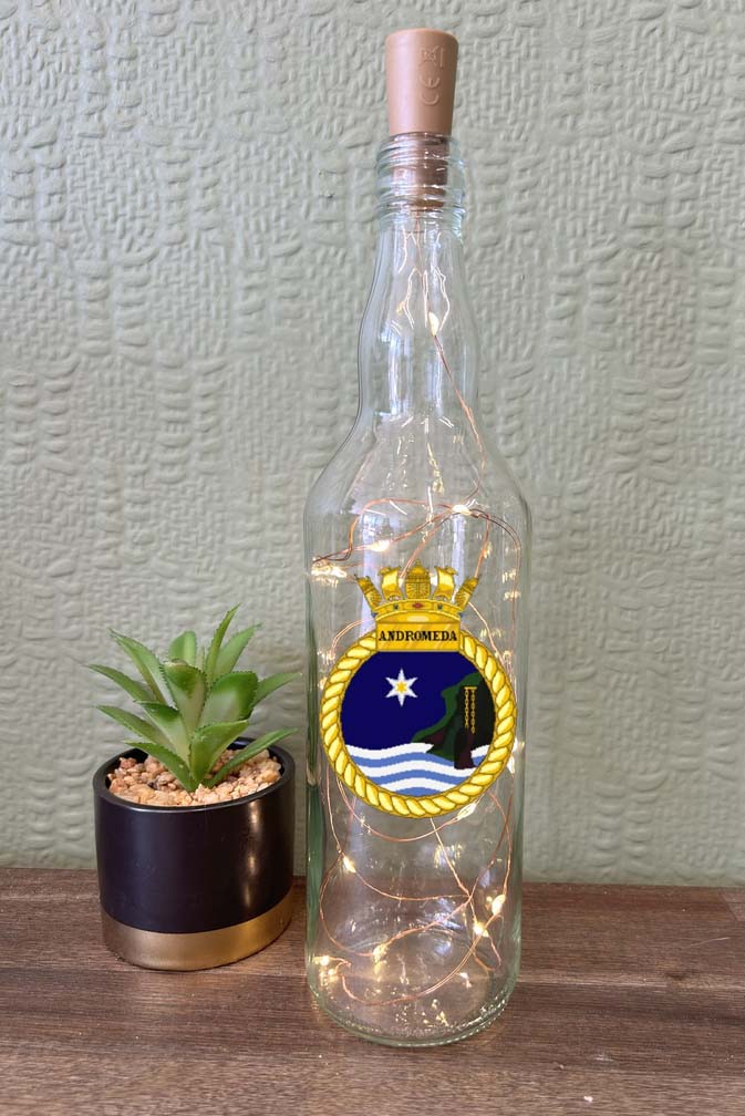 HMS Andromeda - Bottle With Lights