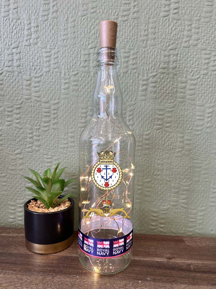 HMS Audacious - Bottle With Lights