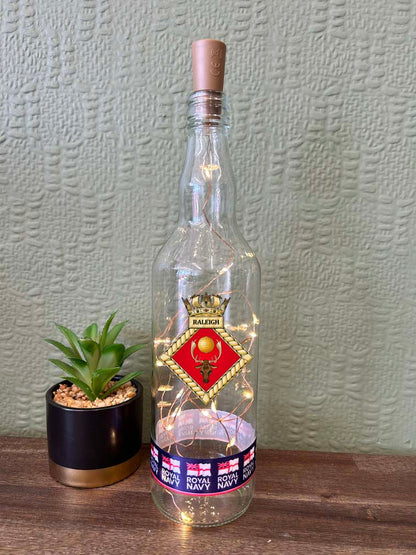 HMS Raleigh - Bottle With Lights
