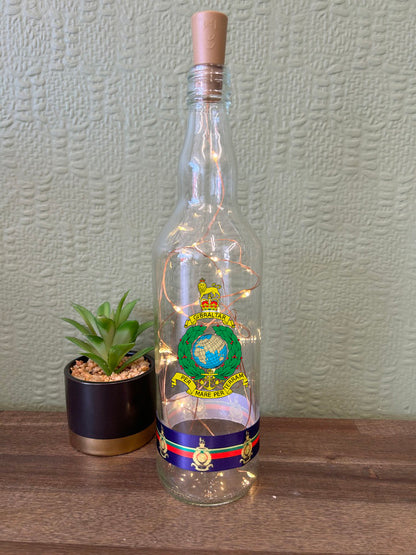 Royal Marines Corps Crest - Bottle With Lights