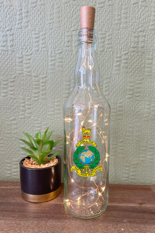 Royal Marines Corps Crest - Bottle With Lights