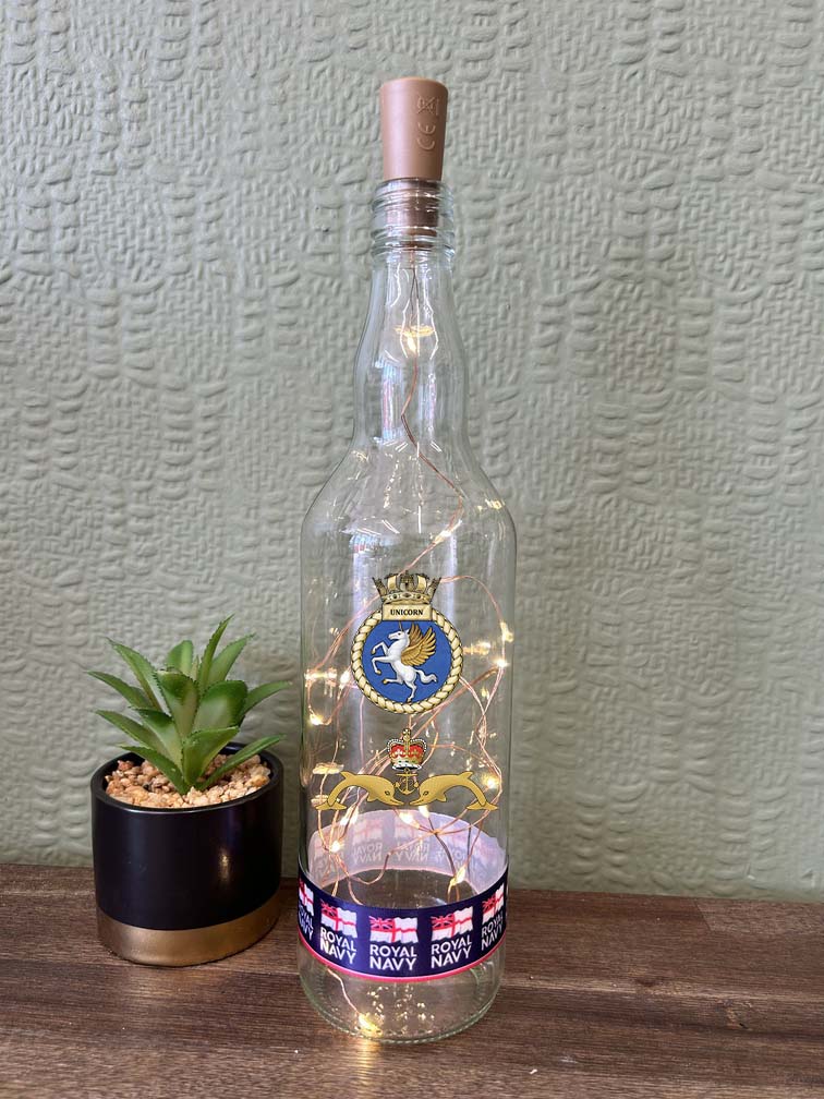 HMS Unicorn - Bottle With Lights