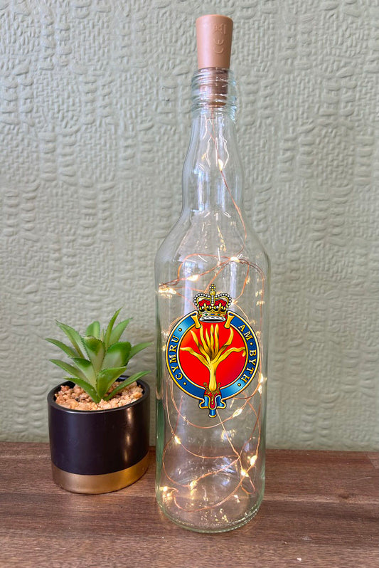 Welsh Guards Crest - Bottle With Lights