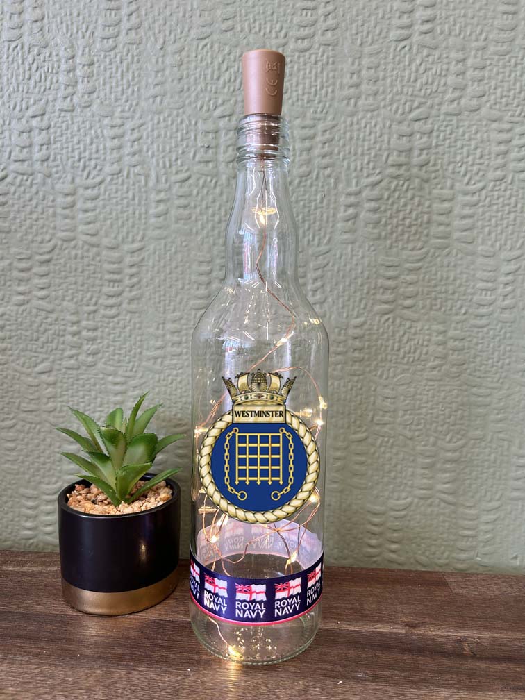 HMS Westminster - Bottle With Lights