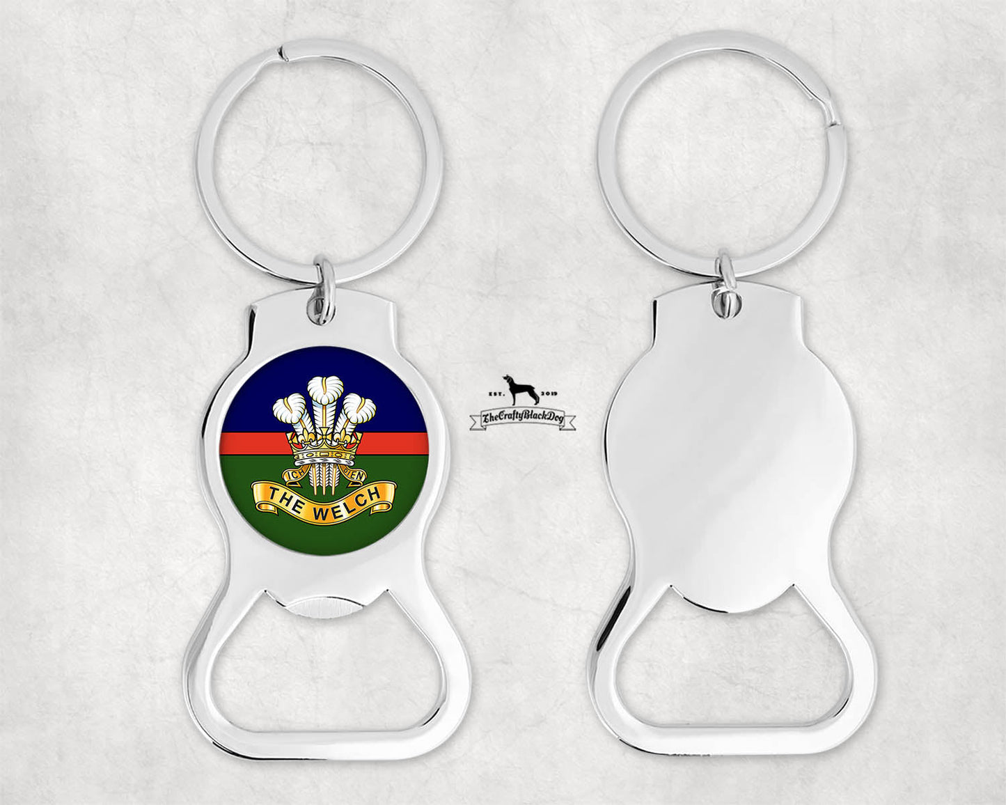 Welch Regiment - Bottle Opener Key Ring