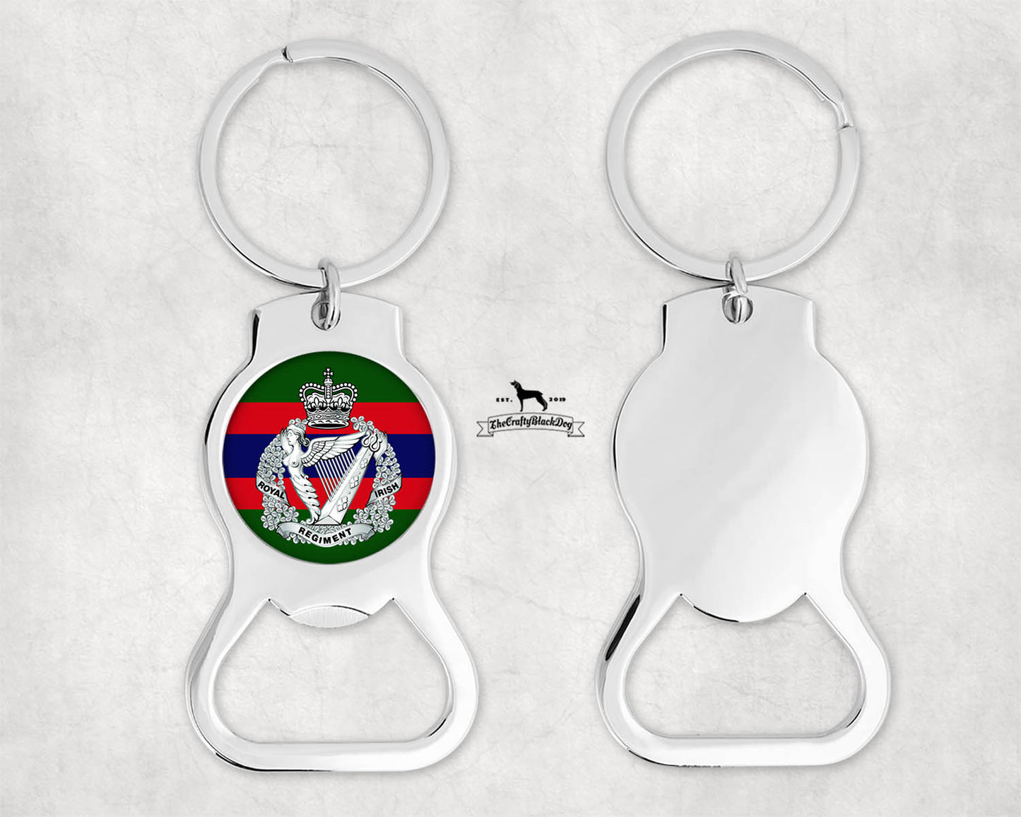 Royal Irish Regiment Crest - Bottle Opener Keyring