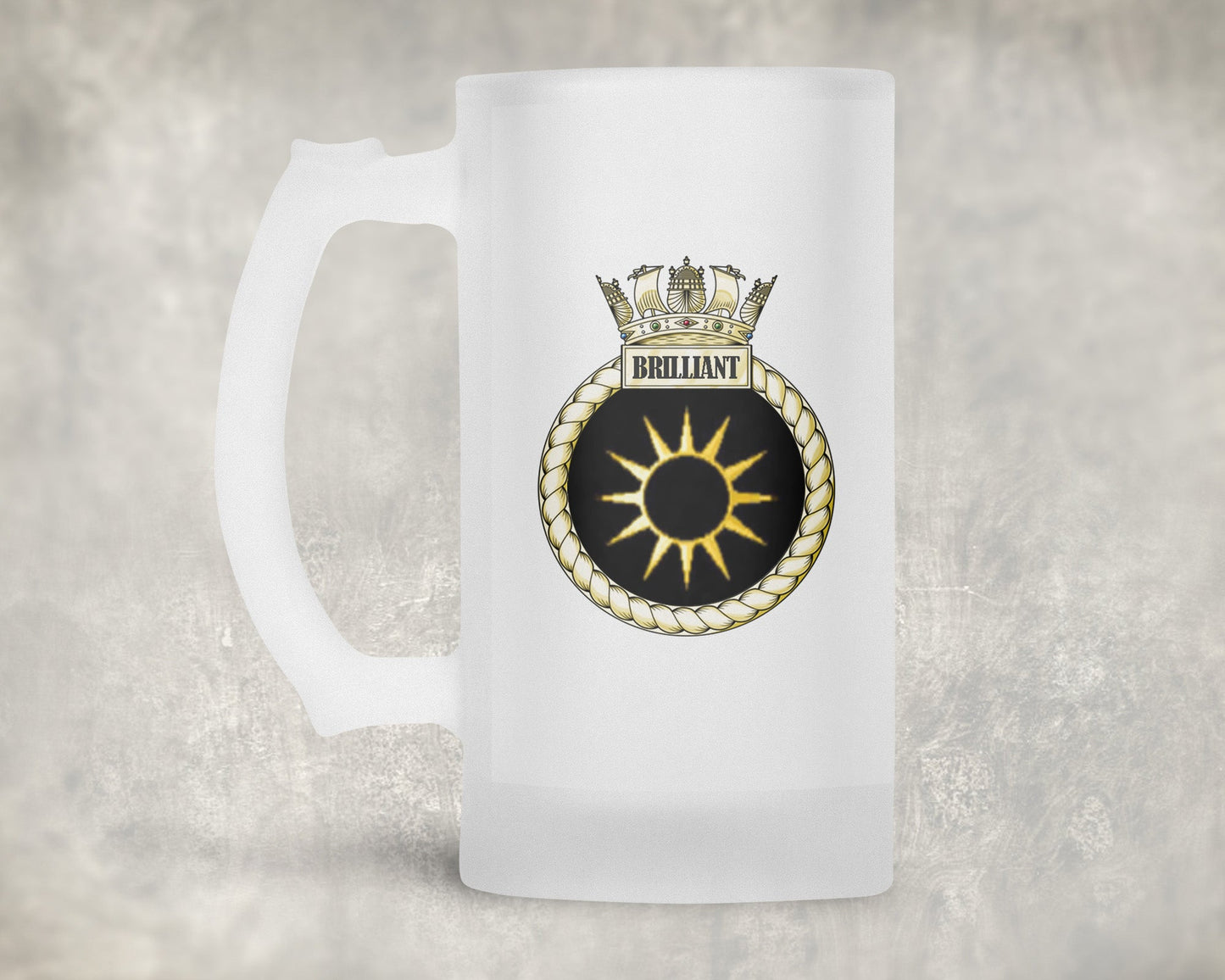 HMS Brilliant - Frosted Stein/Tankard/Beer Mug - Frosted Stein/Tankard/Beer Mug