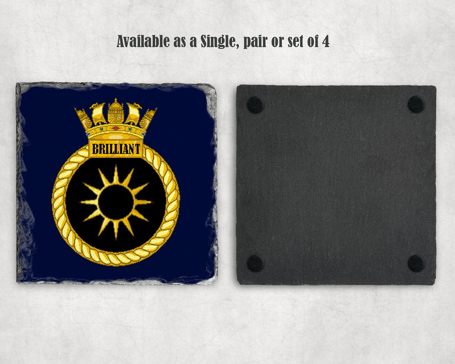 HMS Brilliant - Slate Coaster
