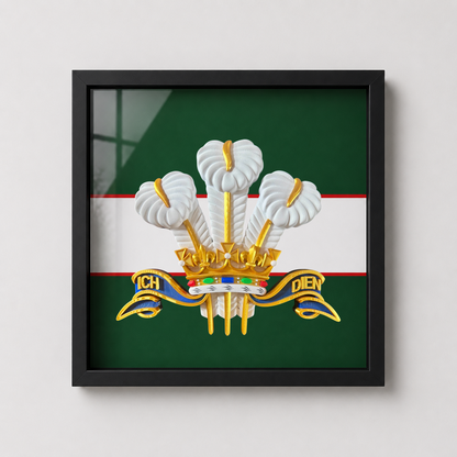 The Royal Regiment of Wales Cap Badge Display Frame | Officially Licensed